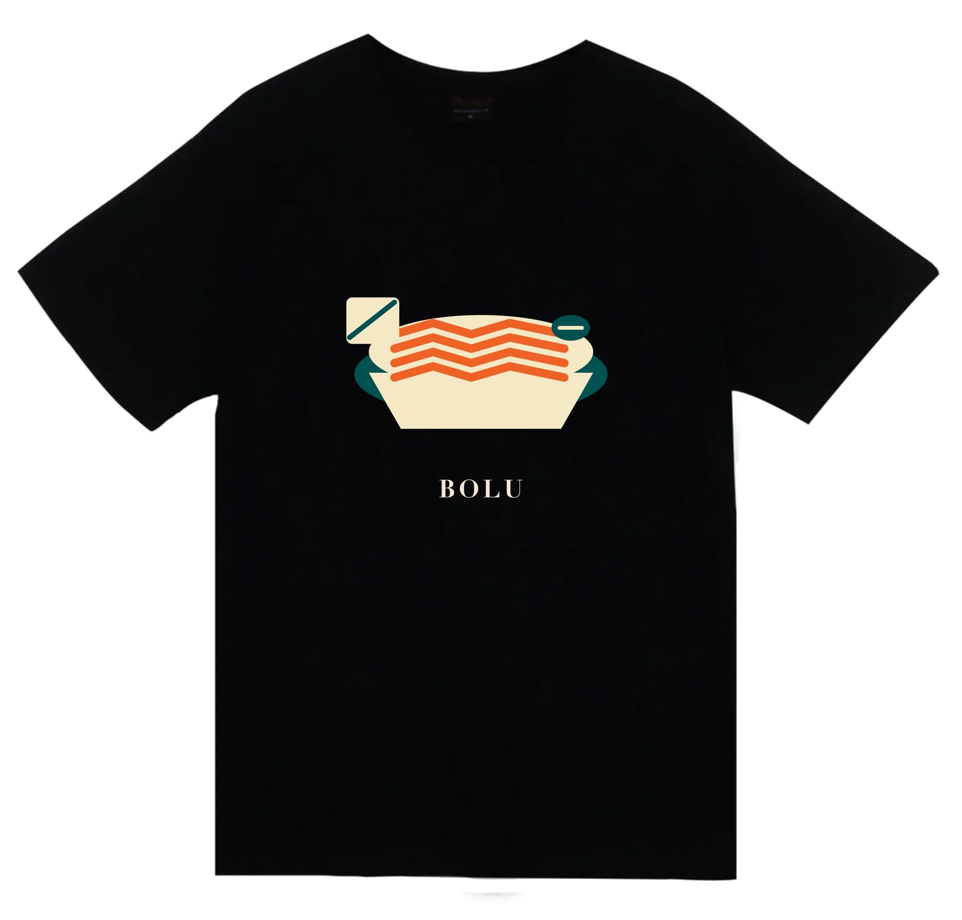 Bolu Keşli Cevizli Erişte baskılı siyah t-shirt