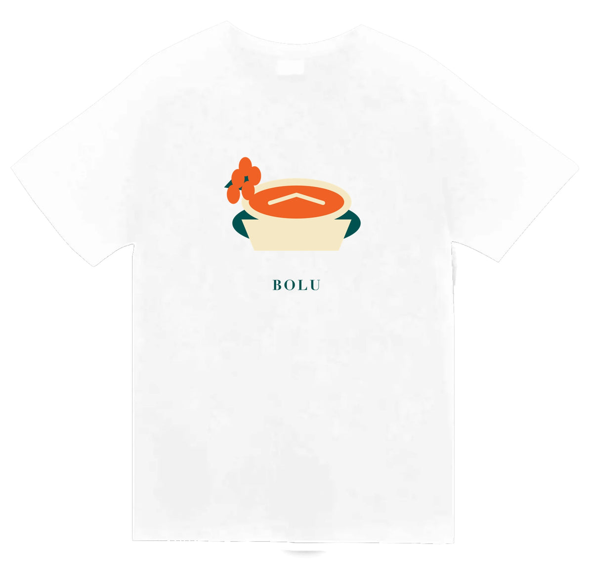 Bolu Kızılcık Tarhanası baskılı beyaz t-shirt