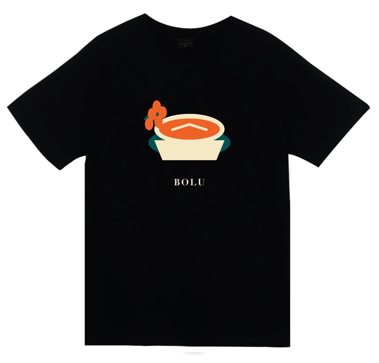 Bolu Kızılcık Tarhanası baskılı siyah t-shirt