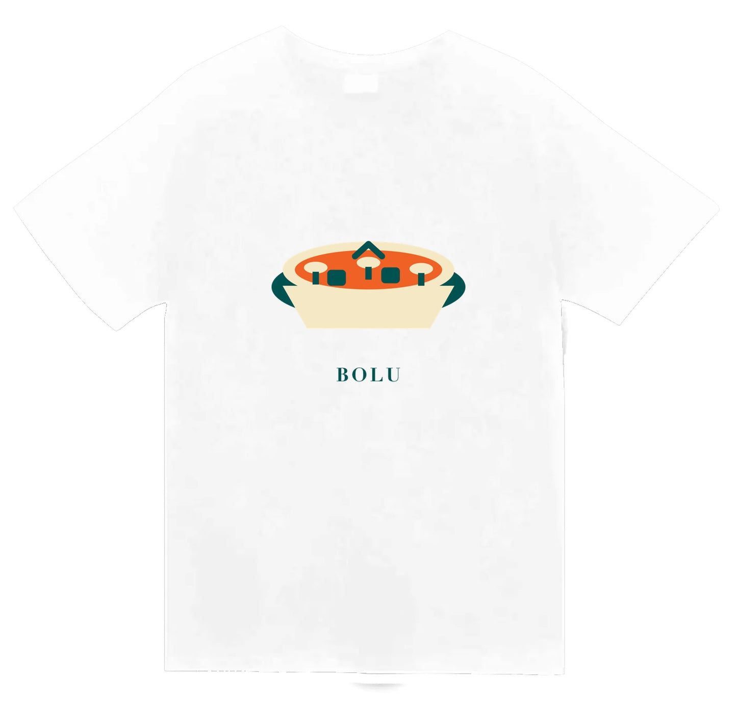 Bolu Mengen Pilavı baskılı beyaz t-shirt