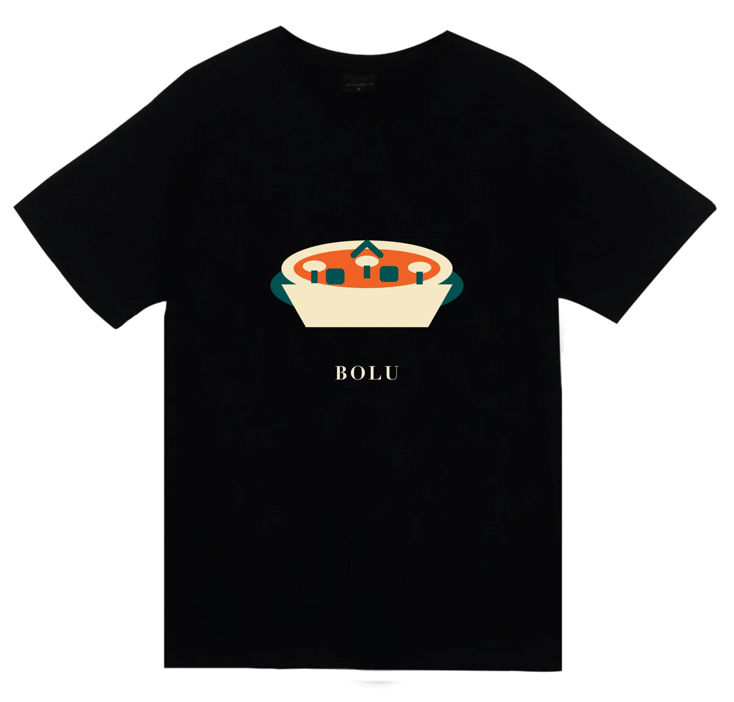 Bolu Mengen Pilavı baskılı siyah t-shirt