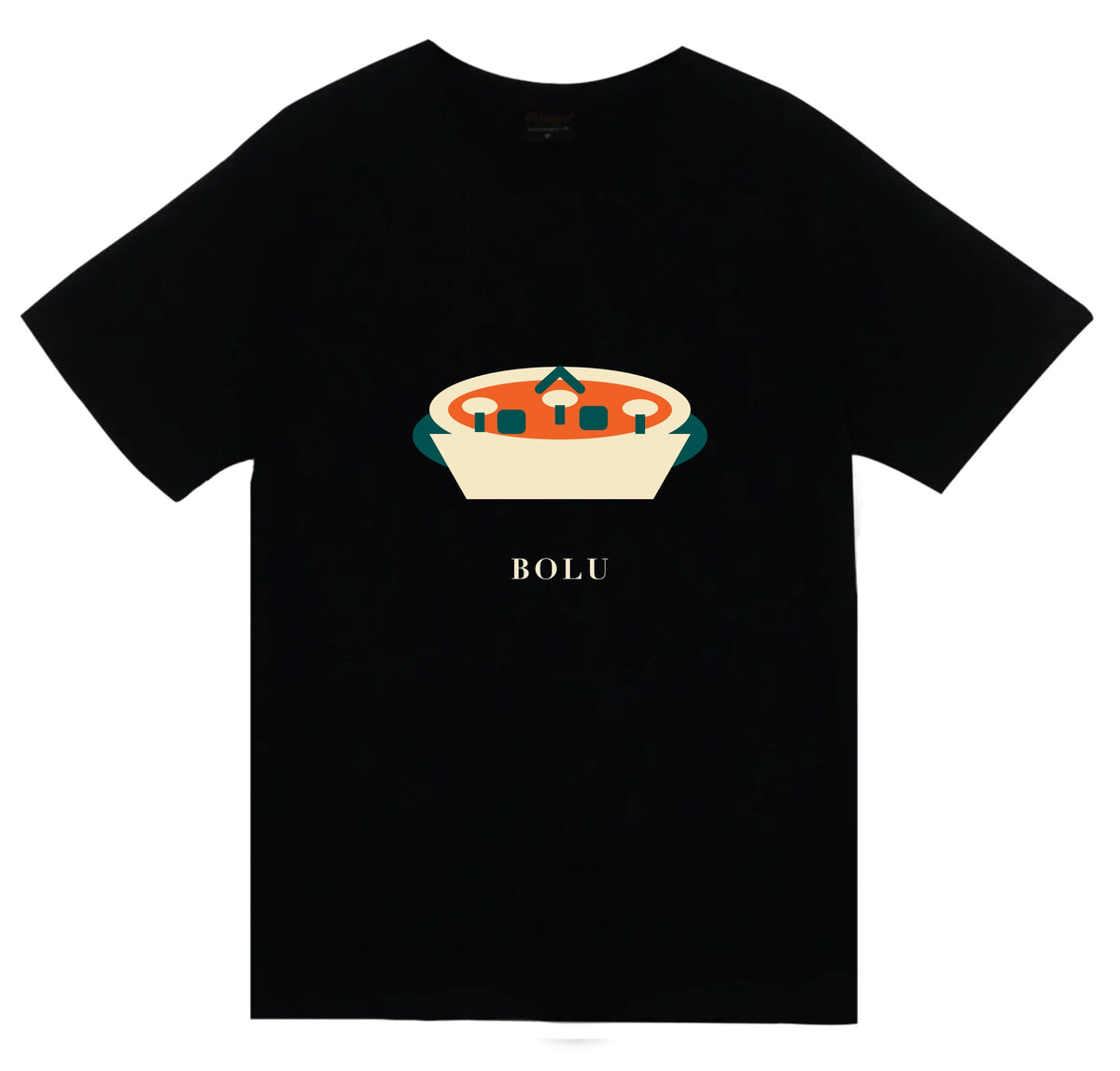 Bolu Mengen Pilavı baskılı siyah t-shirt