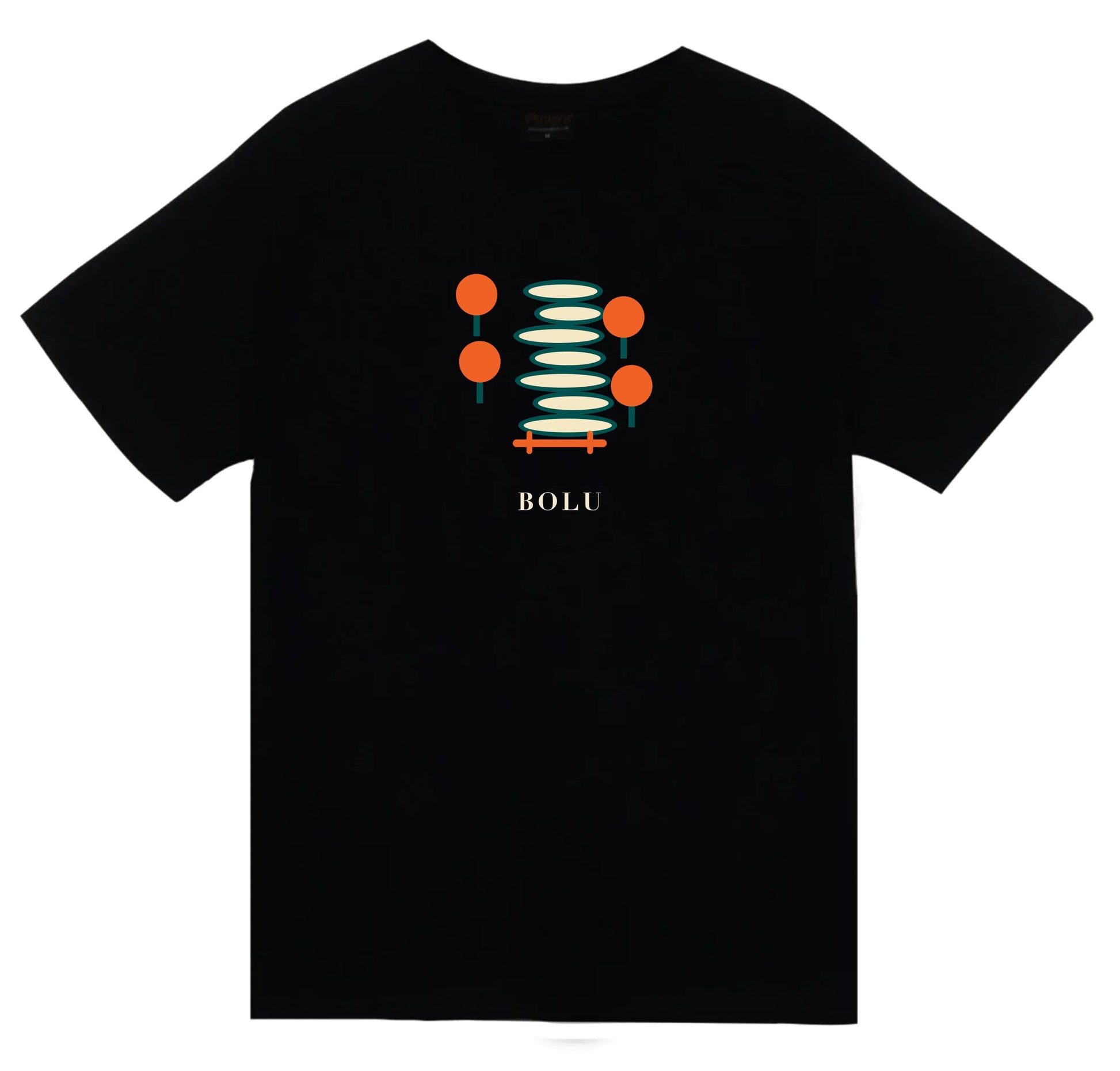 Bolu Yedigöller baskılı siyah t-shirt