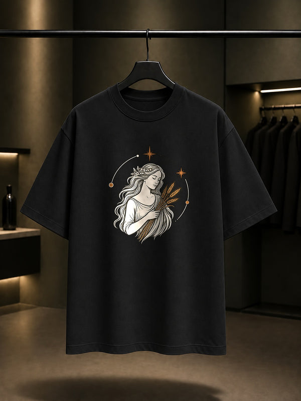Başak Burcu — Yıldız Yayı Baskılı Unisex %100 Pamuk Tişört