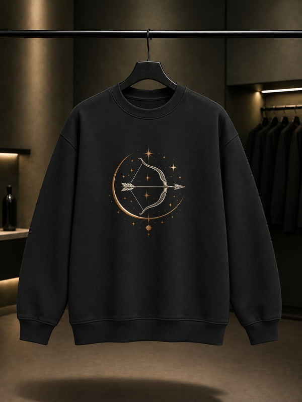 Yay Burcu — Yıldız Tozu Baskılı Unisex %100 Pamuk Sweatshirt
