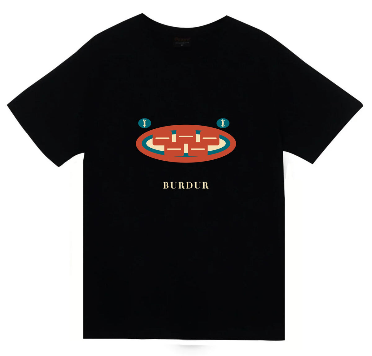 Burdur Ceviz Ezmesi baskılı siyah t-shirt