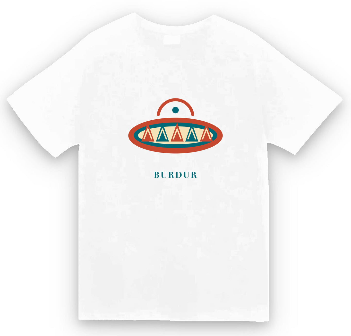 Burdur Gazel Böreği baskılı beyaz t-shirt