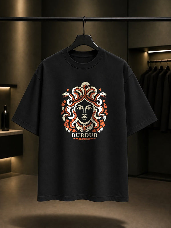 Burdur Haşhaş Helvası baskılı siyah t-shirt