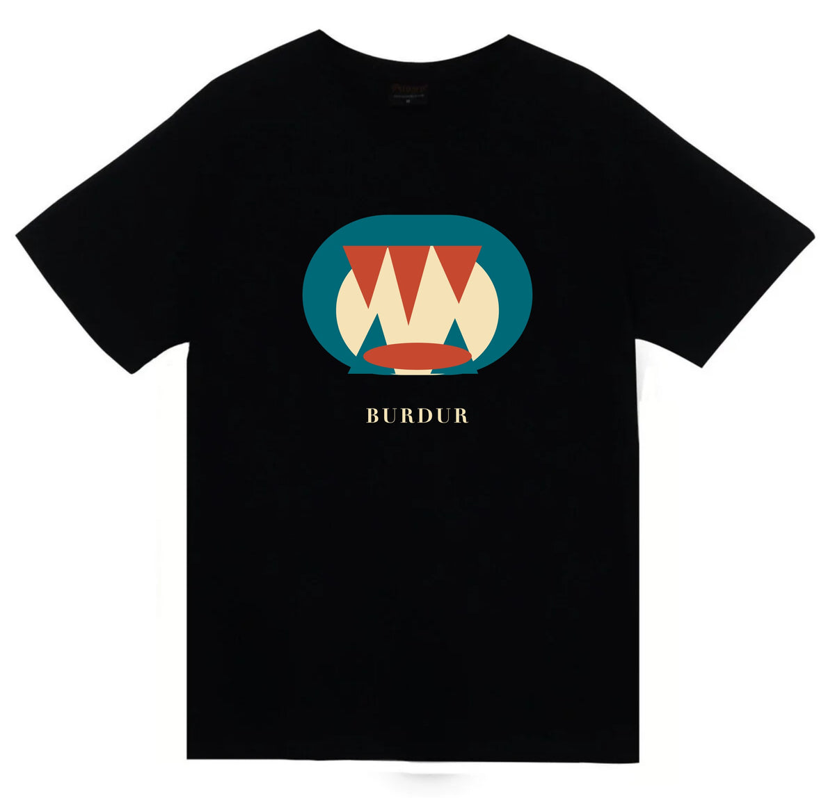 Burdur İnsuyu Mağarası baskılı siyah t-shirt
