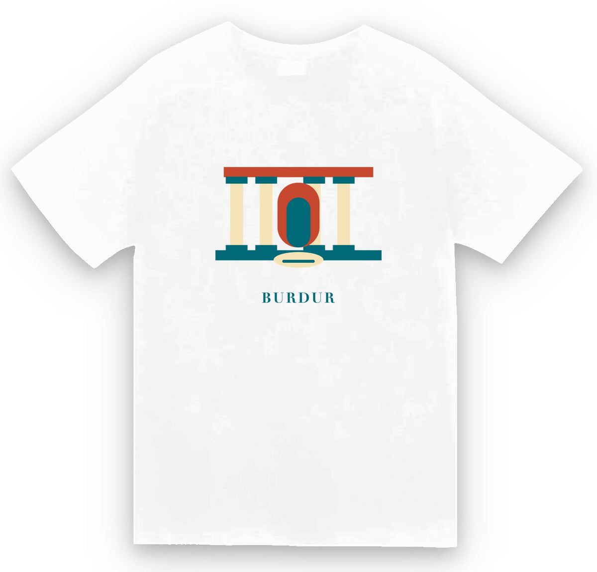 Burdur Sagalassos baskılı beyaz t-shirt