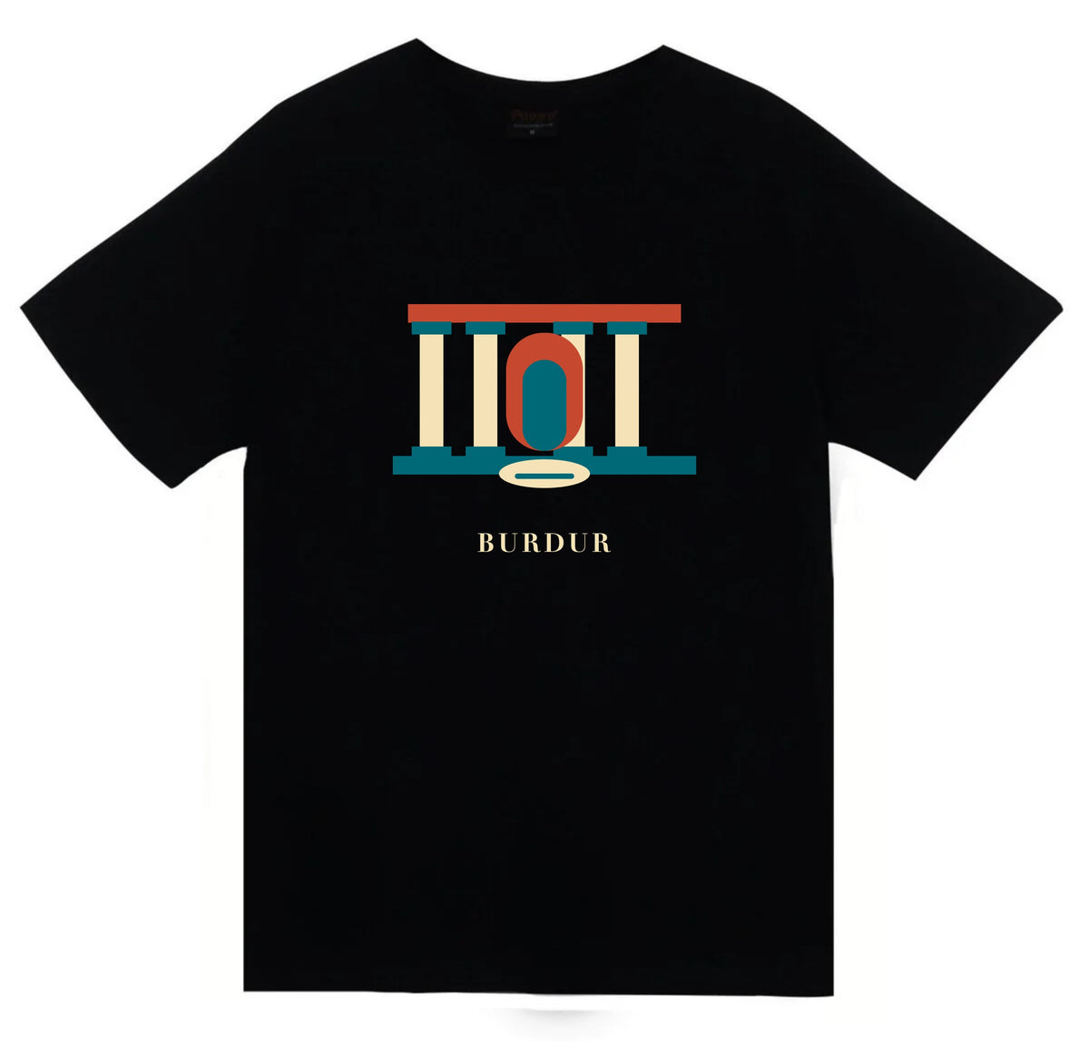 Burdur Sagalassos baskılı siyah t-shirt