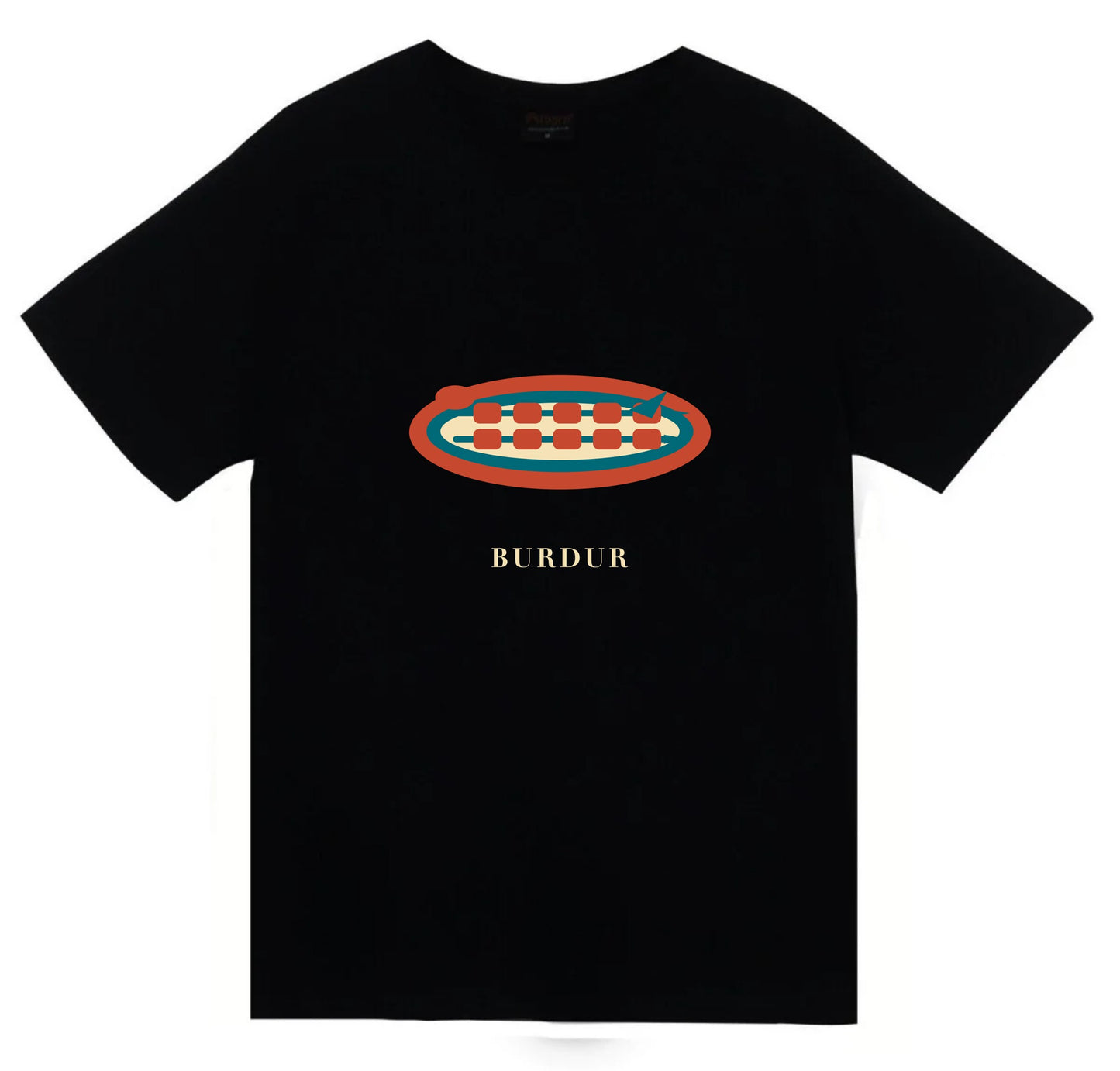 Burdur Şişi baskılı siyah t-shirt