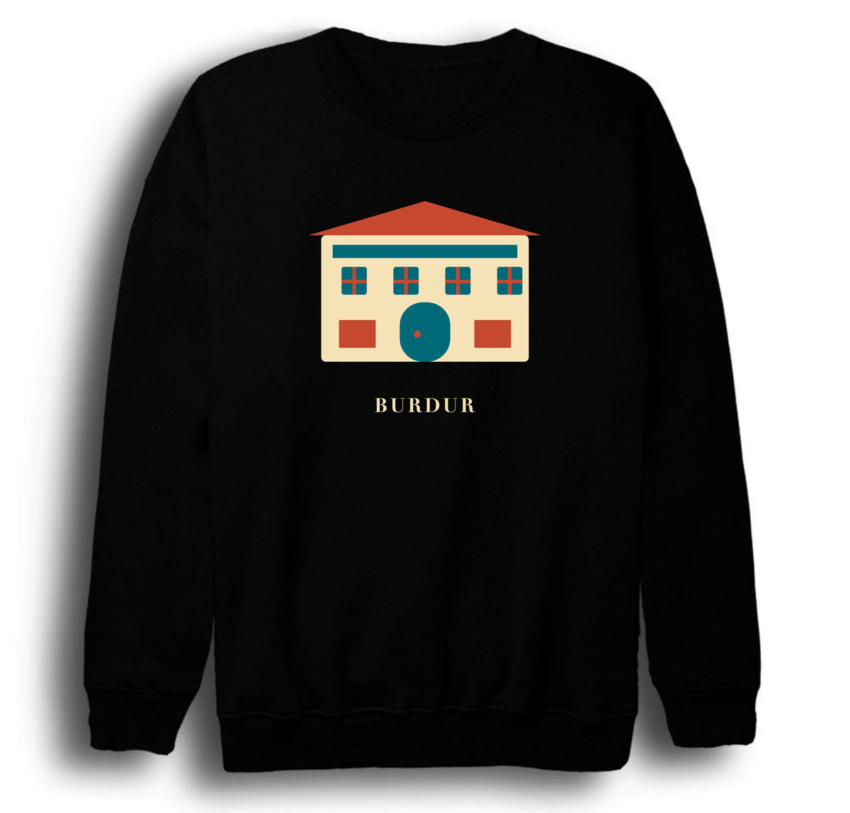 Burdur Taş Oda baskılı siyah sweatshirt