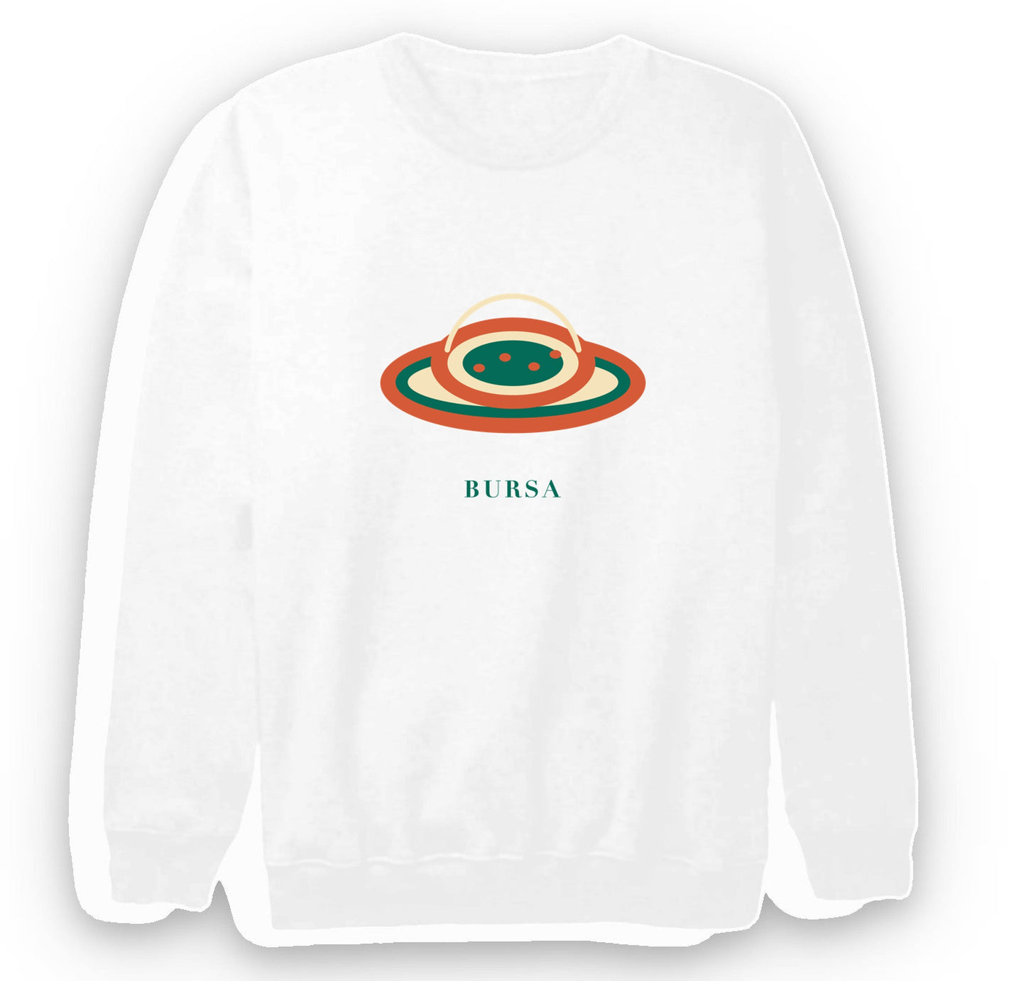 Bursa Cantık baskılı beyaz sweatshirt