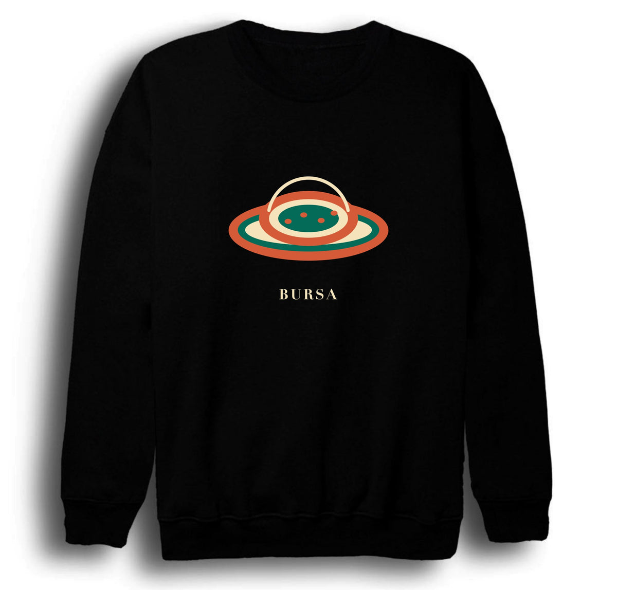 Bursa Cantık baskılı siyah sweatshirt