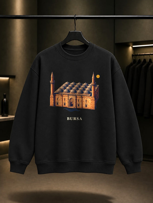 Bursa Cantık baskılı siyah sweatshirt