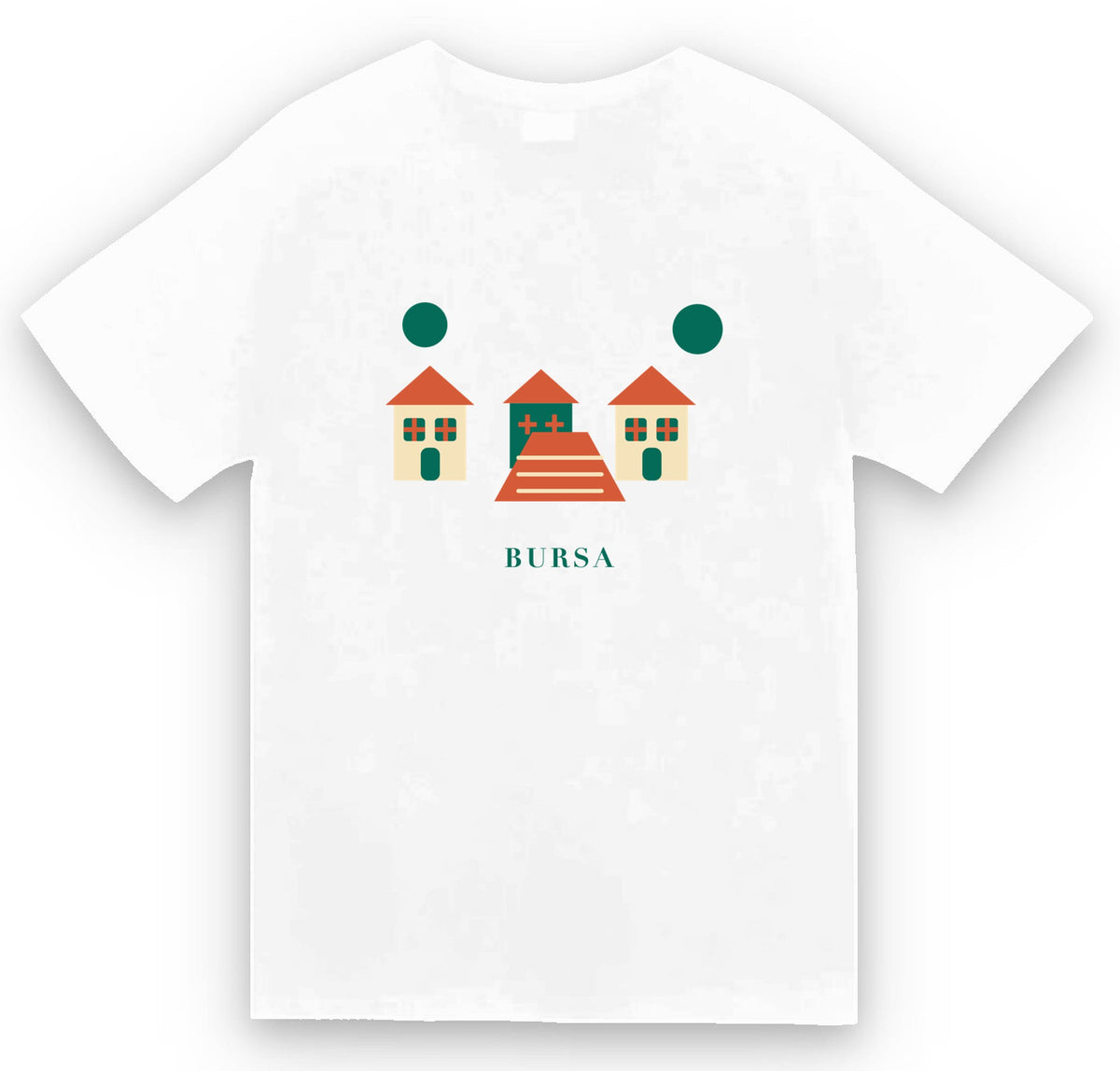 Bursa Cumalıkızık baskılı beyaz t-shirt