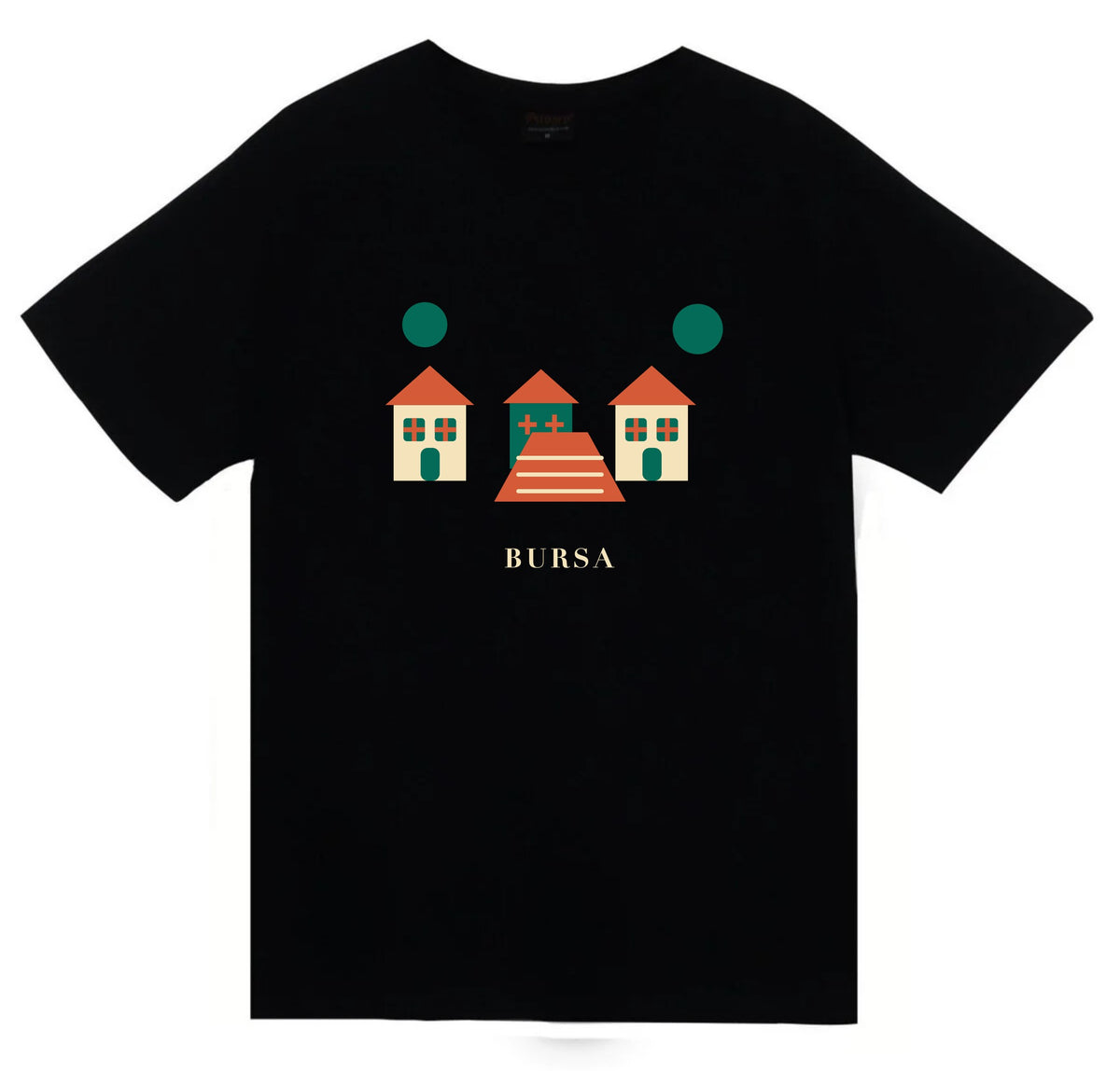 Bursa Cumalıkızık baskılı siyah t-shirt