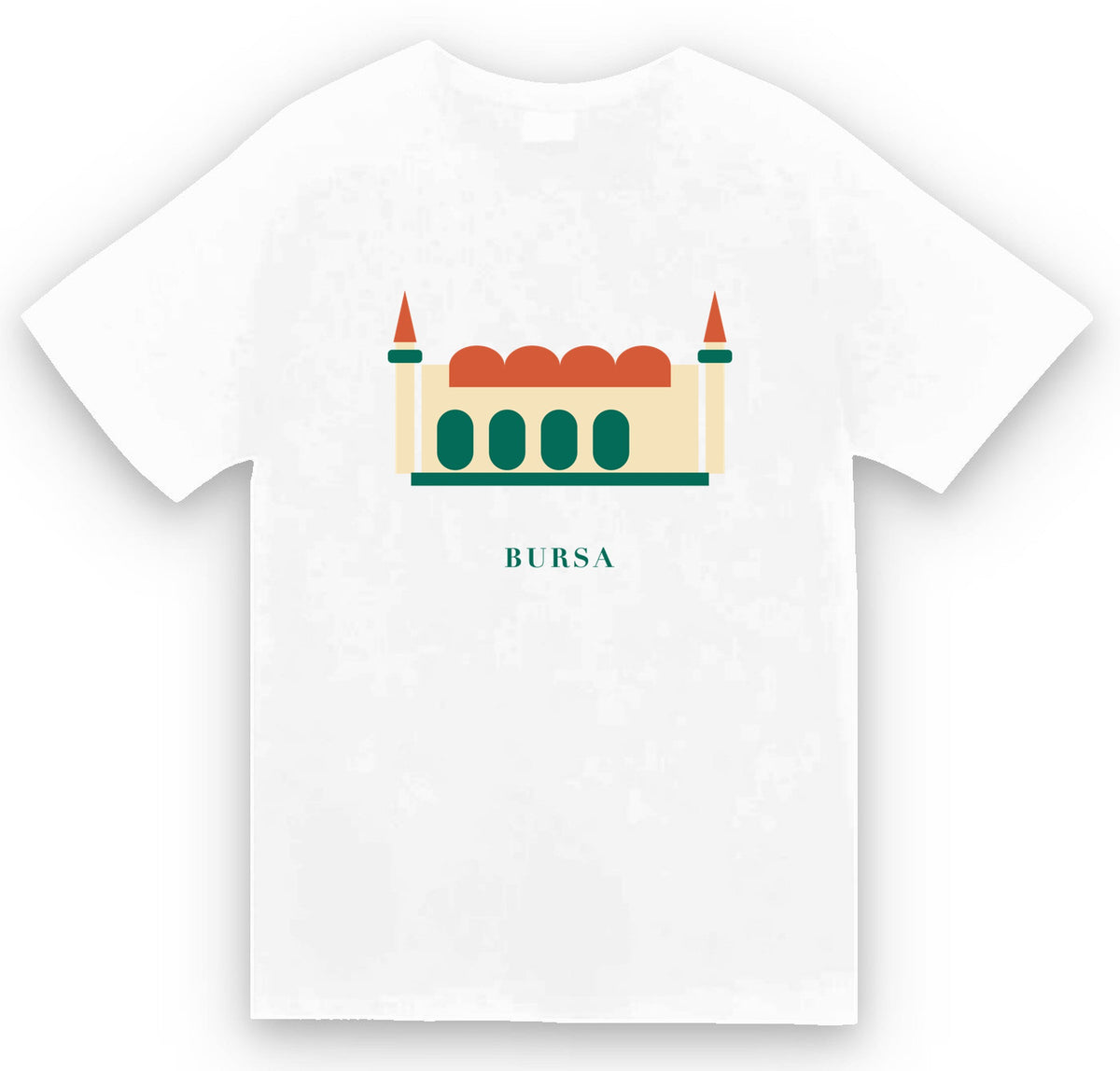 Bursa Ulu Cami baskılı beyaz t-shirt