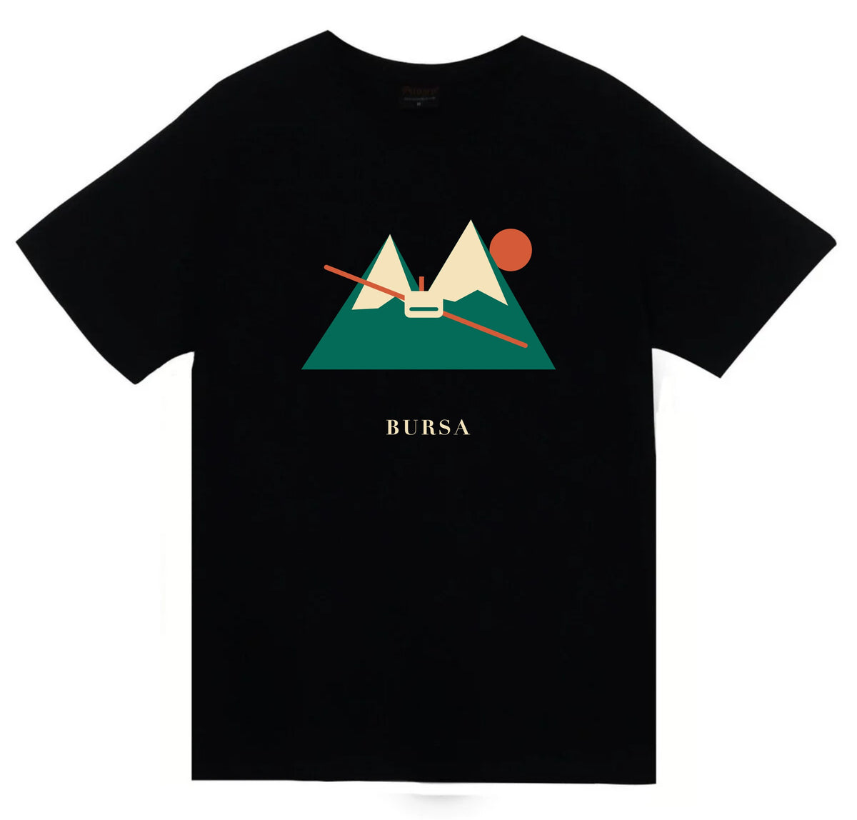 Bursa Uludağ baskılı siyah t-shirt