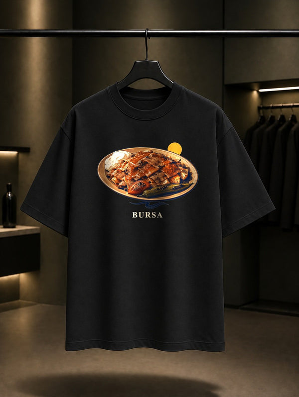 Bursa Uludağ baskılı siyah t-shirt