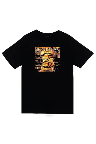 fame-stoned Sepultura Baskılı Unisex %100 Pamuk Siyah T-shirt