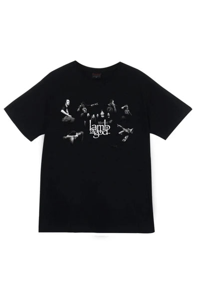 fame-stoned  Lamb Of God Baskılı Unisex %100 Pamuk Siyah T-shirt