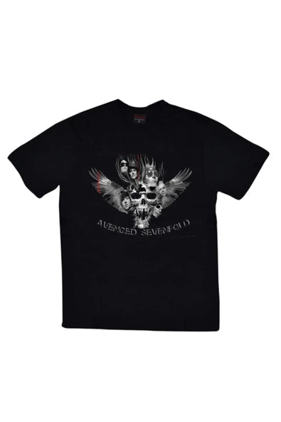 fame-stoned  Avenged Sevenfold Baskılı Unisex %100 Pamuk Siyah T-shirt