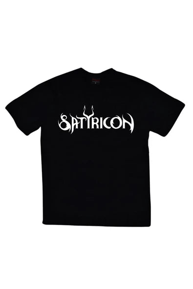 Satyricon baskılı siyah tişört