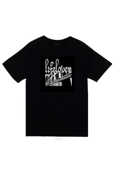 fame-stoned  Lifelover Müzik Grubu Baskılı Unisex %100 Pamuk Siyah T-shirt