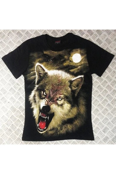 fame-stoned  Kurt Baskılı Unisex %100 Pamuk Siyah T-shirt