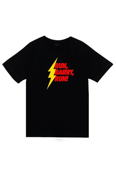 fame-stoned  Unisex Kırmızı Run Barry Run  T-Shirt