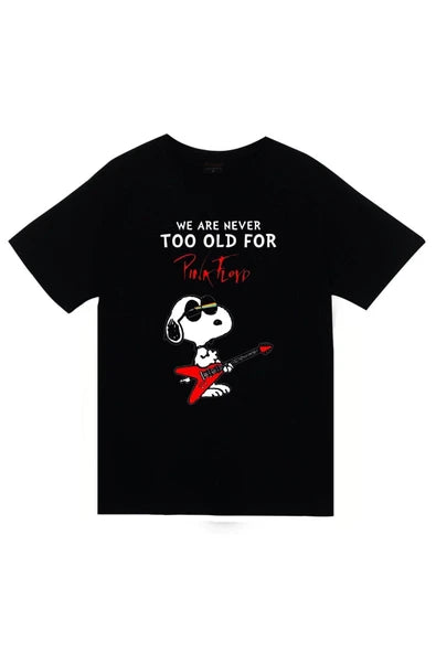 fame-stoned  Pink Floyd Baskılı Unisex %100 Pamuk Siyah T-shirt