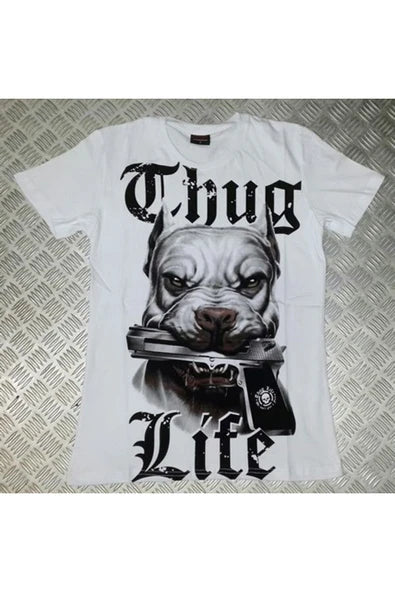 fame-stoned Thug Lıfe Baskılı T-shirt