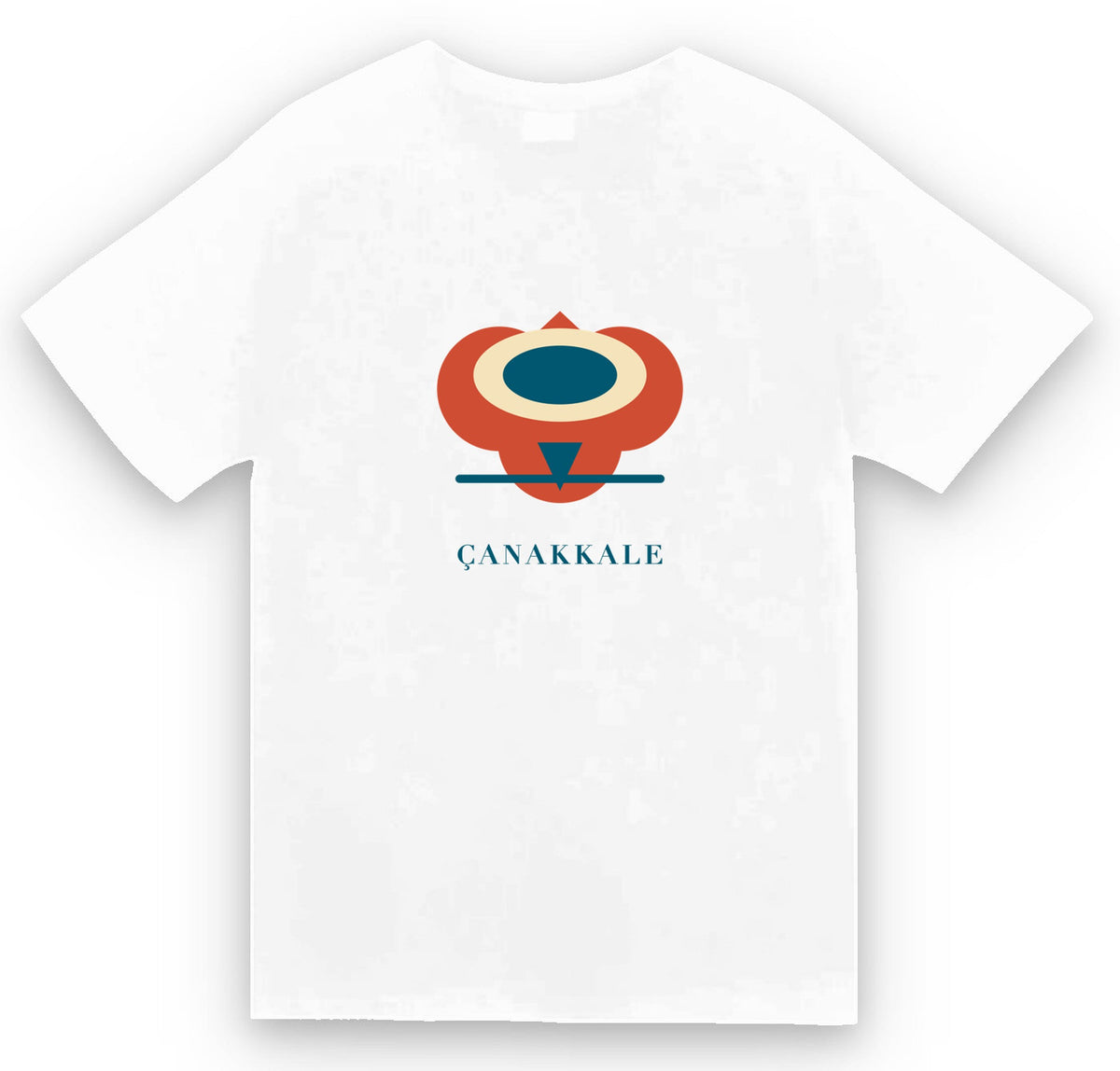Çanakkale Kilitbahir Kalesi baskılı beyaz t-shirt