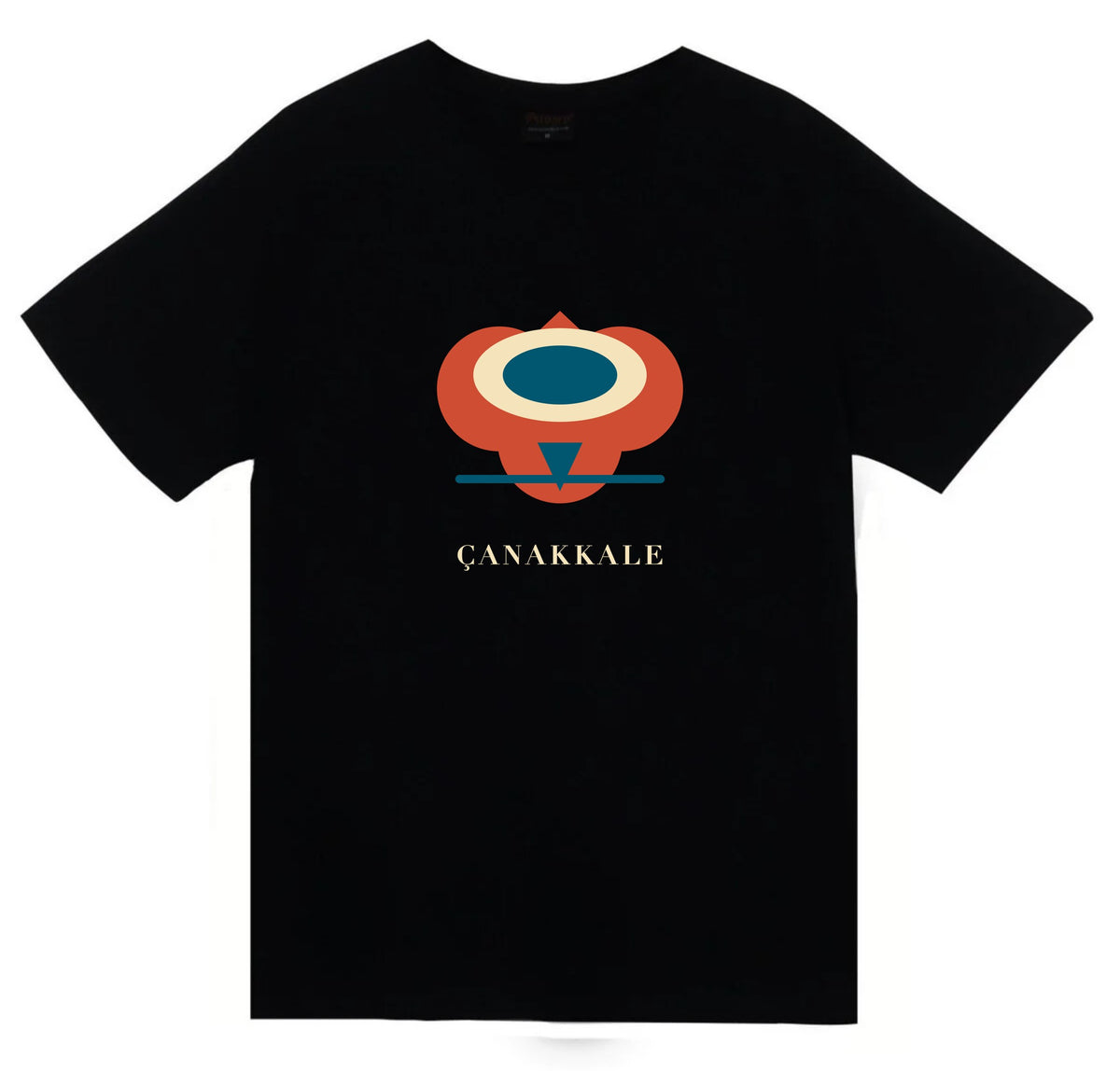 Çanakkale Kilitbahir Kalesi baskılı siyah t-shirt