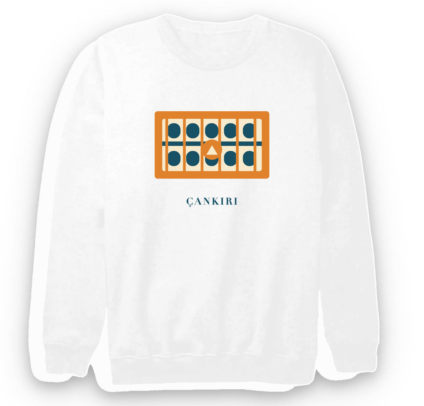 Çankırı Buğday Pazarı Medresesi baskılı beyaz sweatshirt
