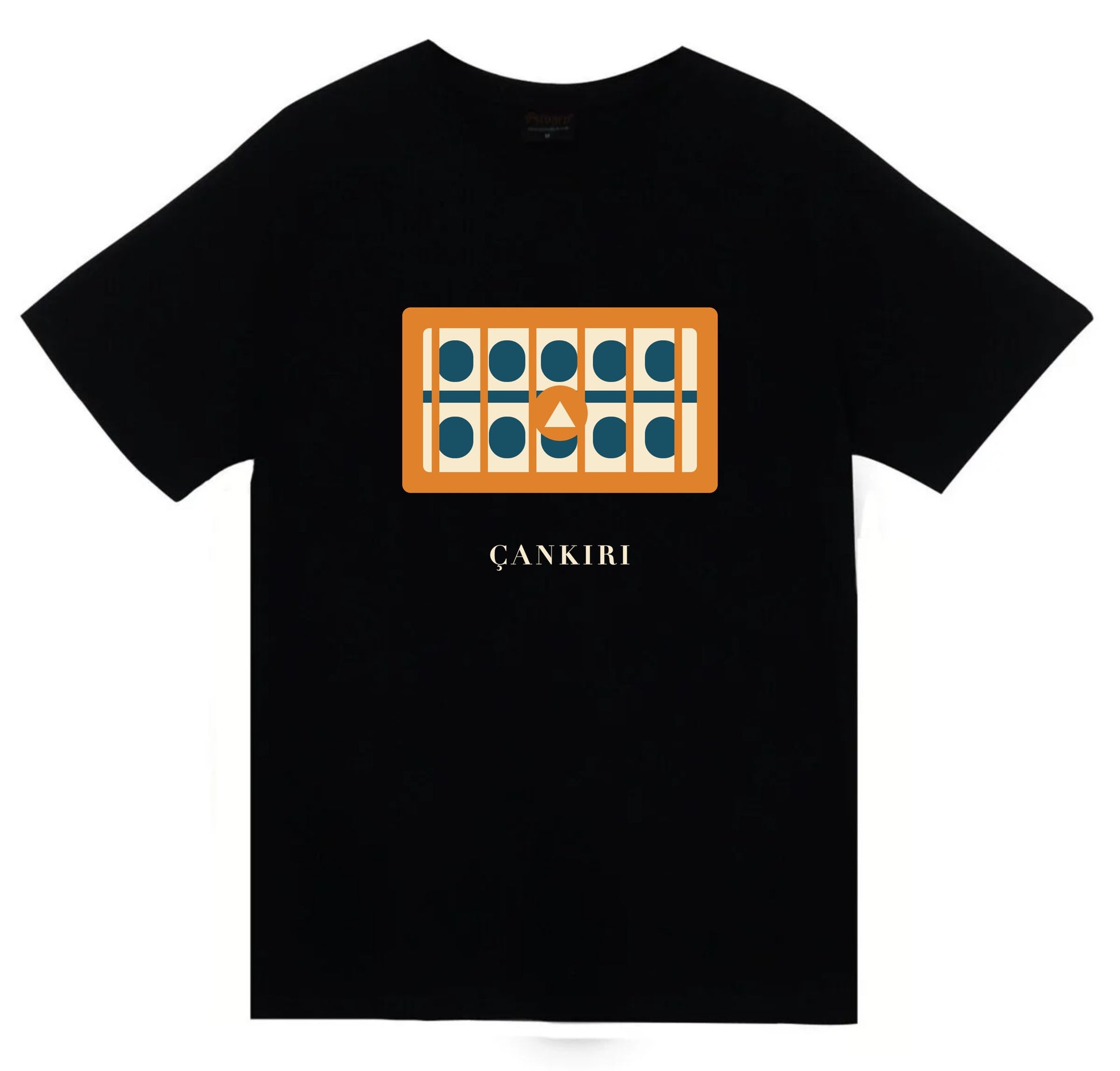 Çankırı Buğday Pazarı Medresesi baskılı siyah t-shirt