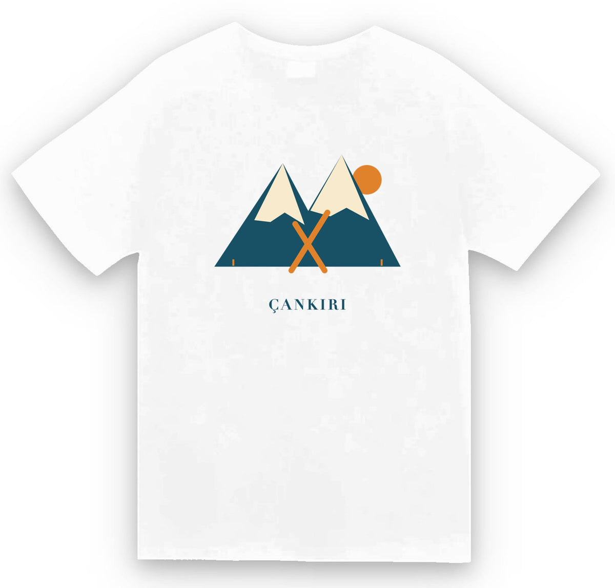 Çankırı Ilgaz Dağı baskılı beyaz t-shirt