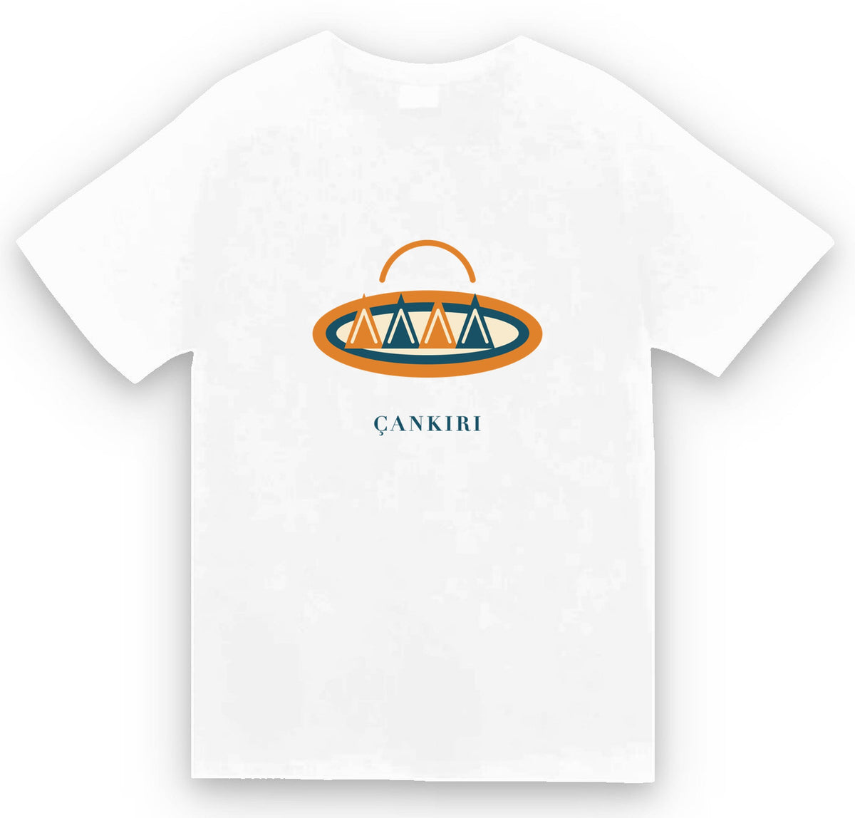 Çankırı İnce Ekmek Muskası baskılı beyaz t-shirt