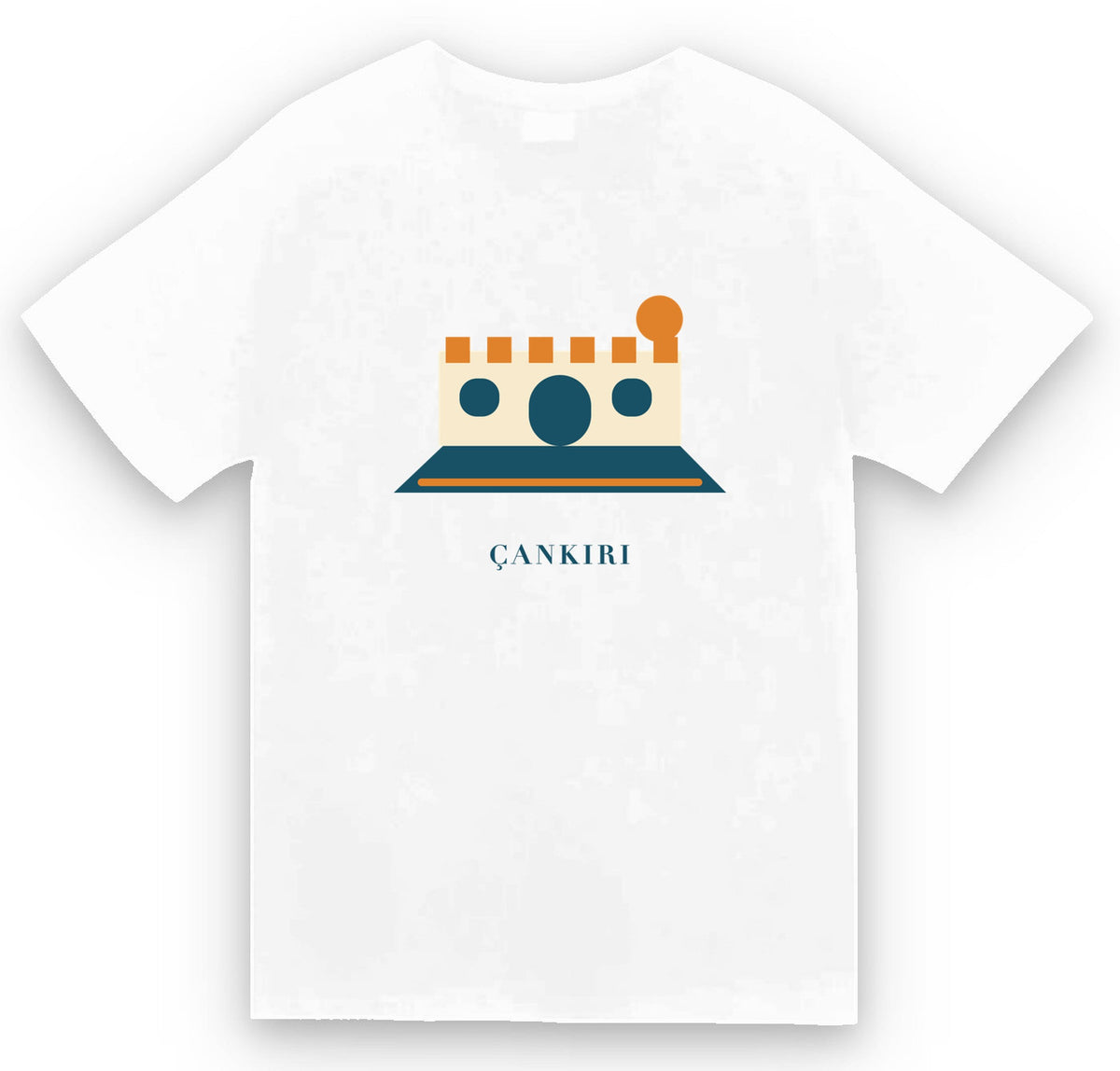 Çankırı Kalesi baskılı beyaz t-shirt