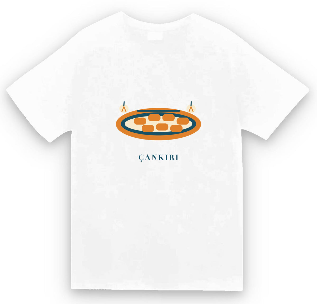 Çankırı Sarımsaklı Et baskılı beyaz t-shirt