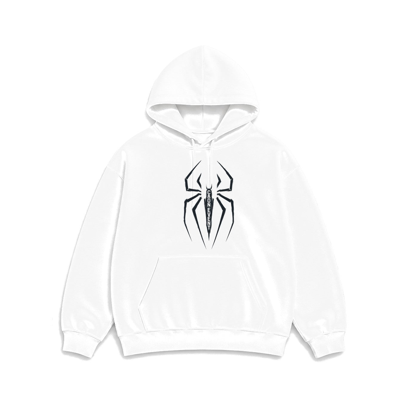 Canon Event Örümcek baskılı beyaz kapüşonlu sweatshirt