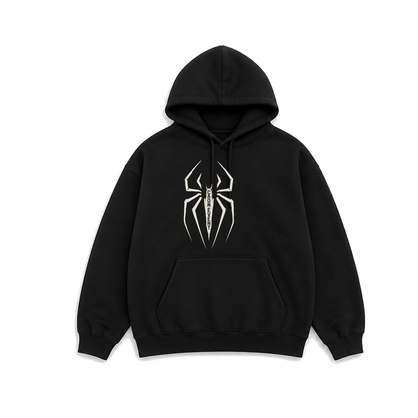 Canon Event Örümcek baskılı siyah kapüşonlu sweatshirt