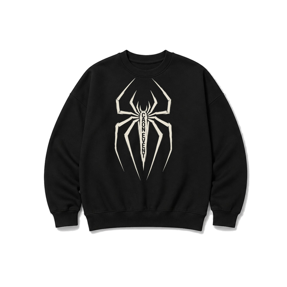 Canon Event Örümcek baskılı siyah sweatshirt