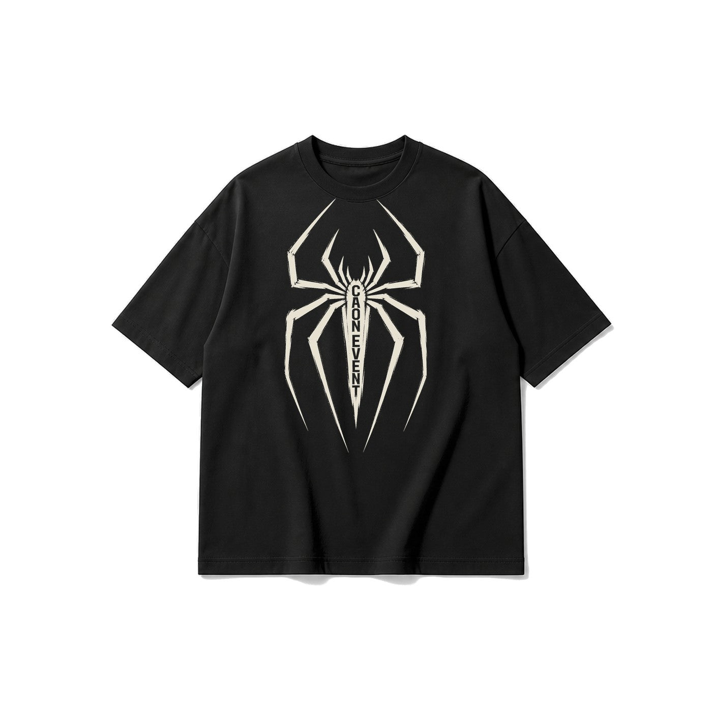 Canon Event Örümcek baskılı siyah t-shirt