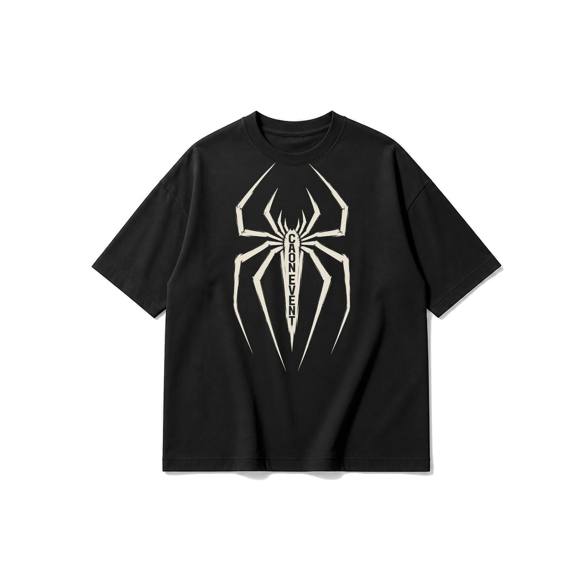 Canon Event Örümcek baskılı siyah t-shirt