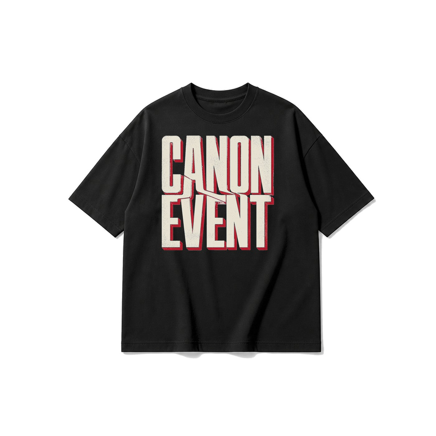 Canon Event Yazılı baskılı siyah t-shirt