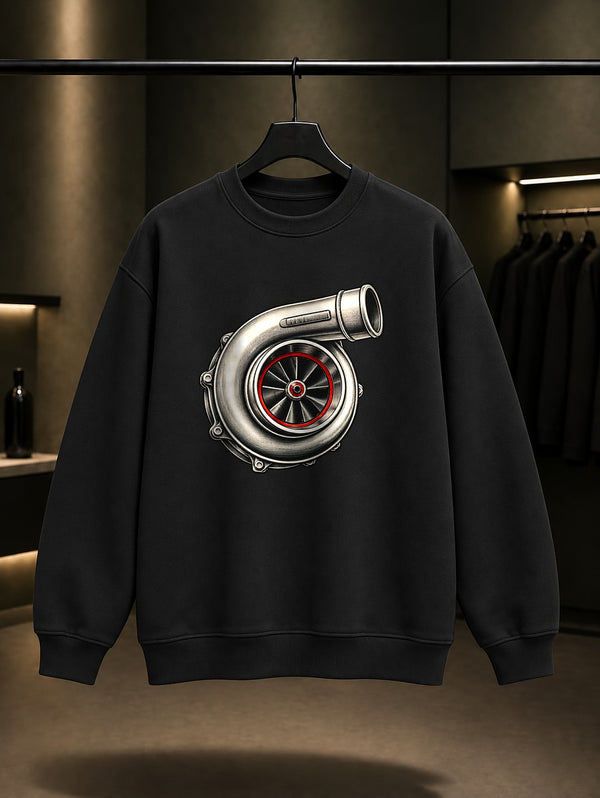 Mini Turbo Baskılı Unisex %100 Pamuk Sweatshirt · Otomobil