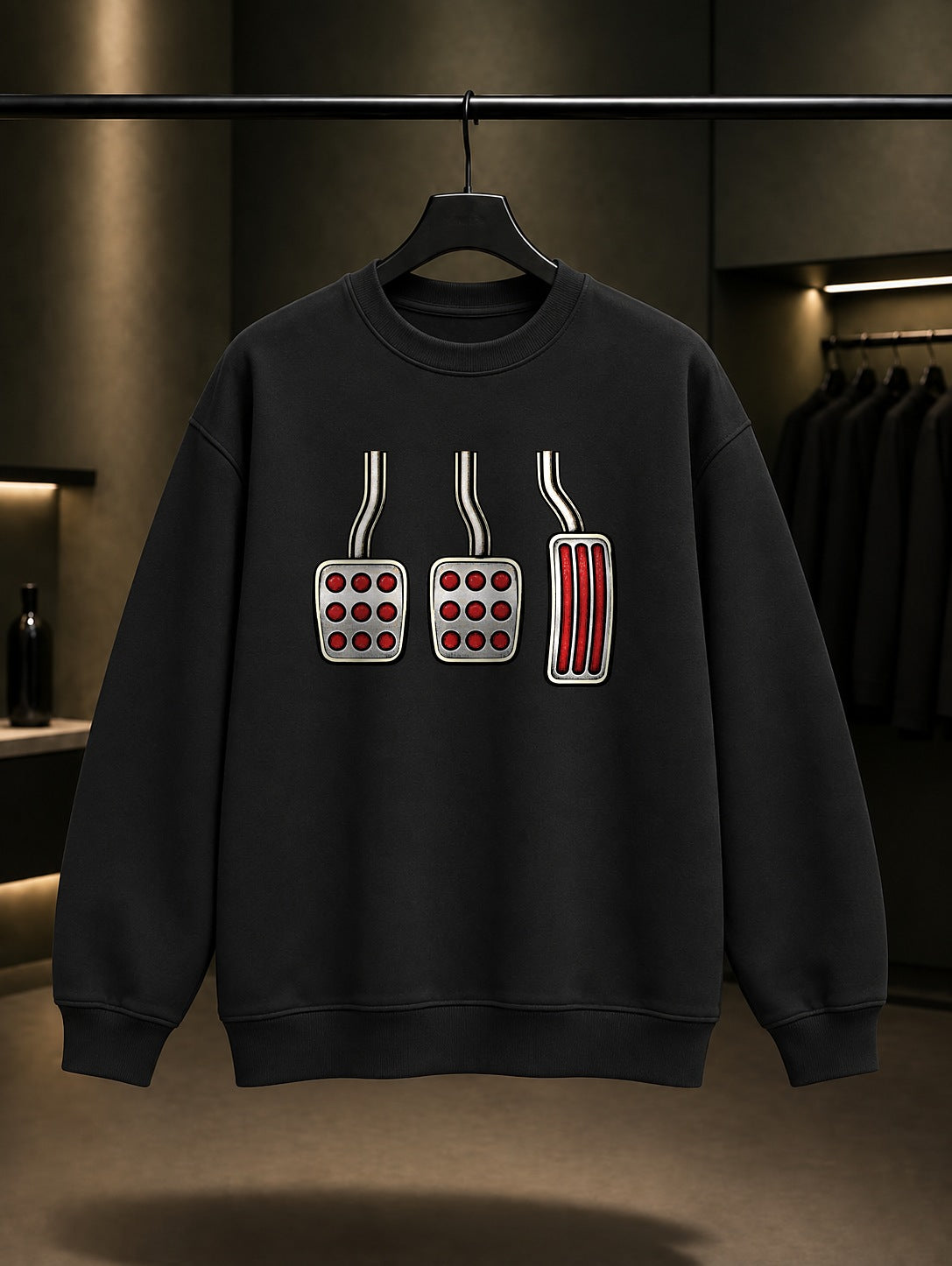 Mini Pedallar Baskılı Unisex %100 Pamuk Sweatshirt · Otomobil